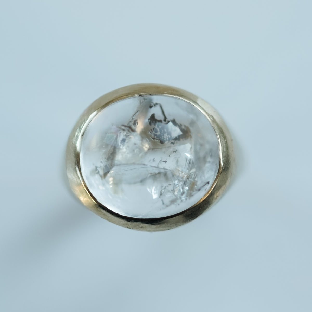 Enhydro Quartz gold ring