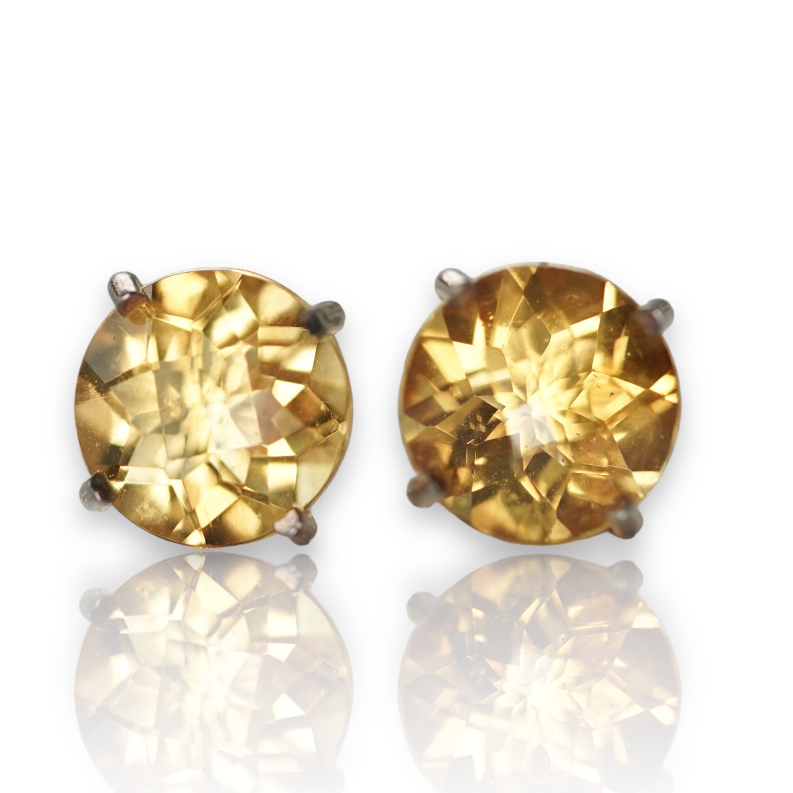 Citrine silver earrings