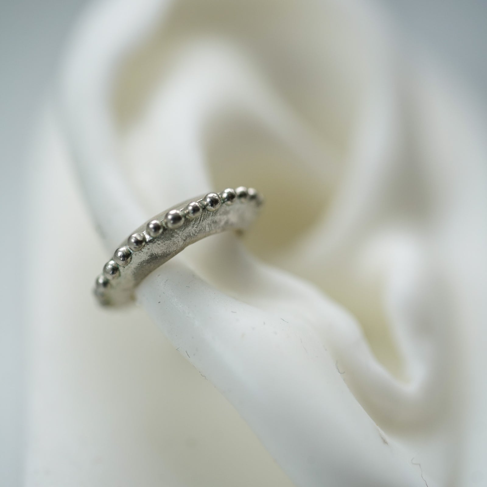 ACFJ silver ear cuff with beads