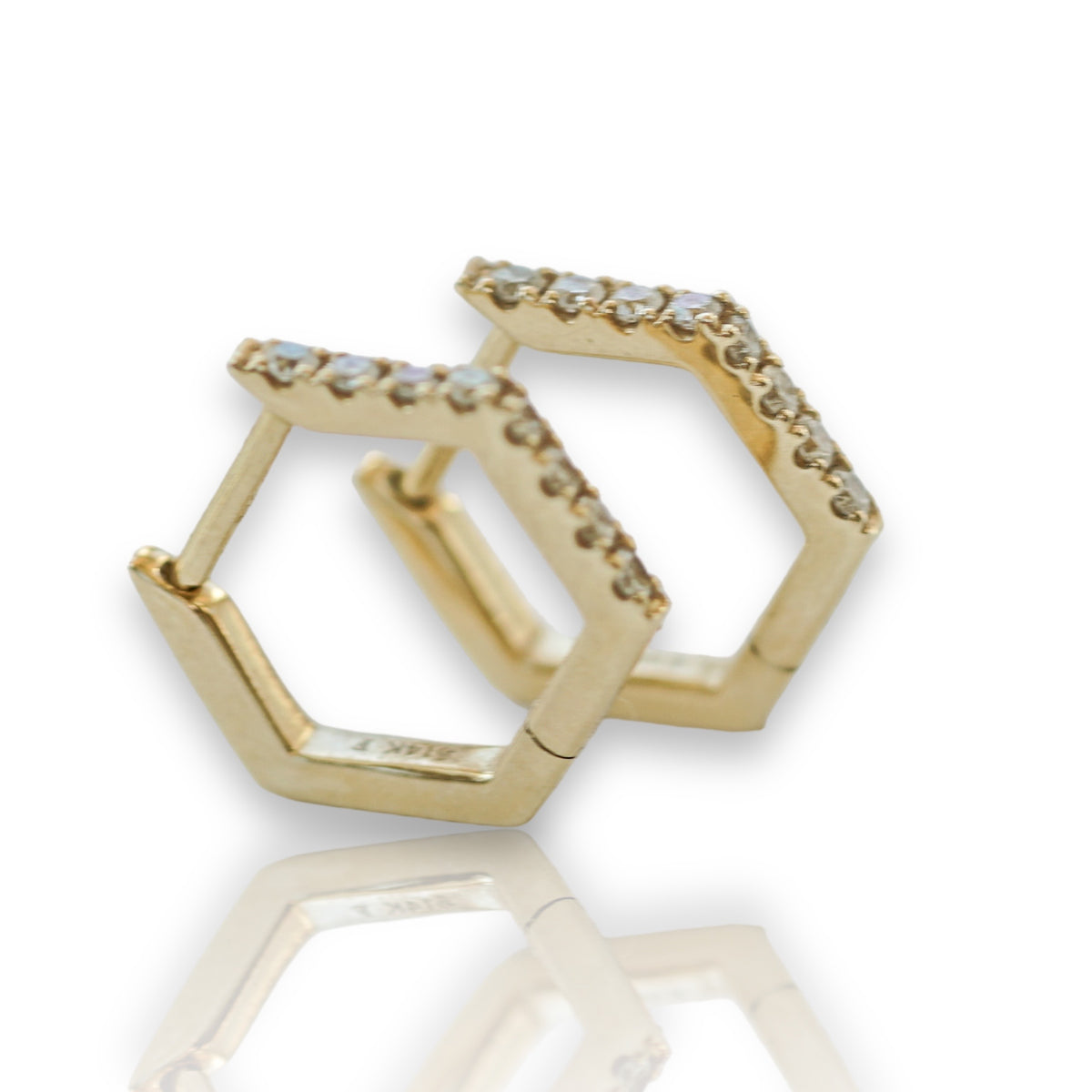 Diamond hexagon gold Huggies