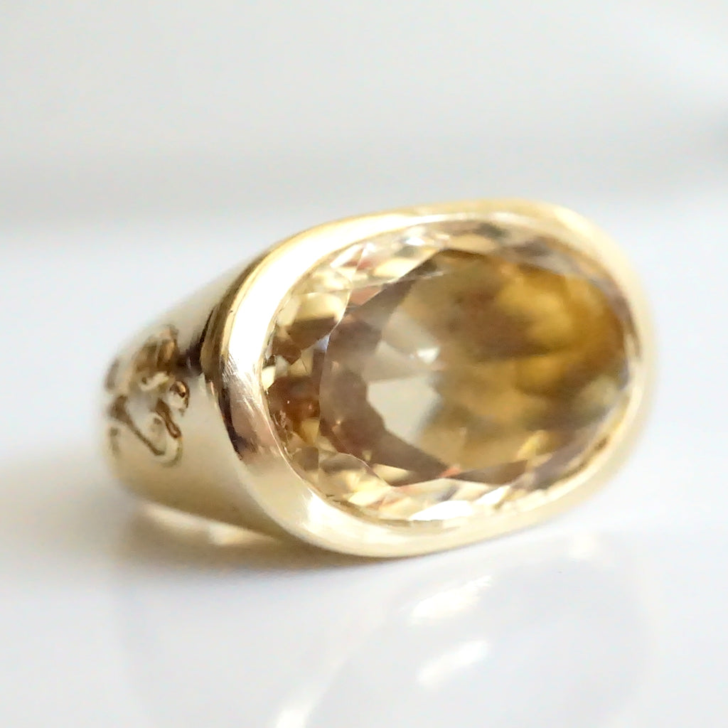22ct Citrine Gold Ring
