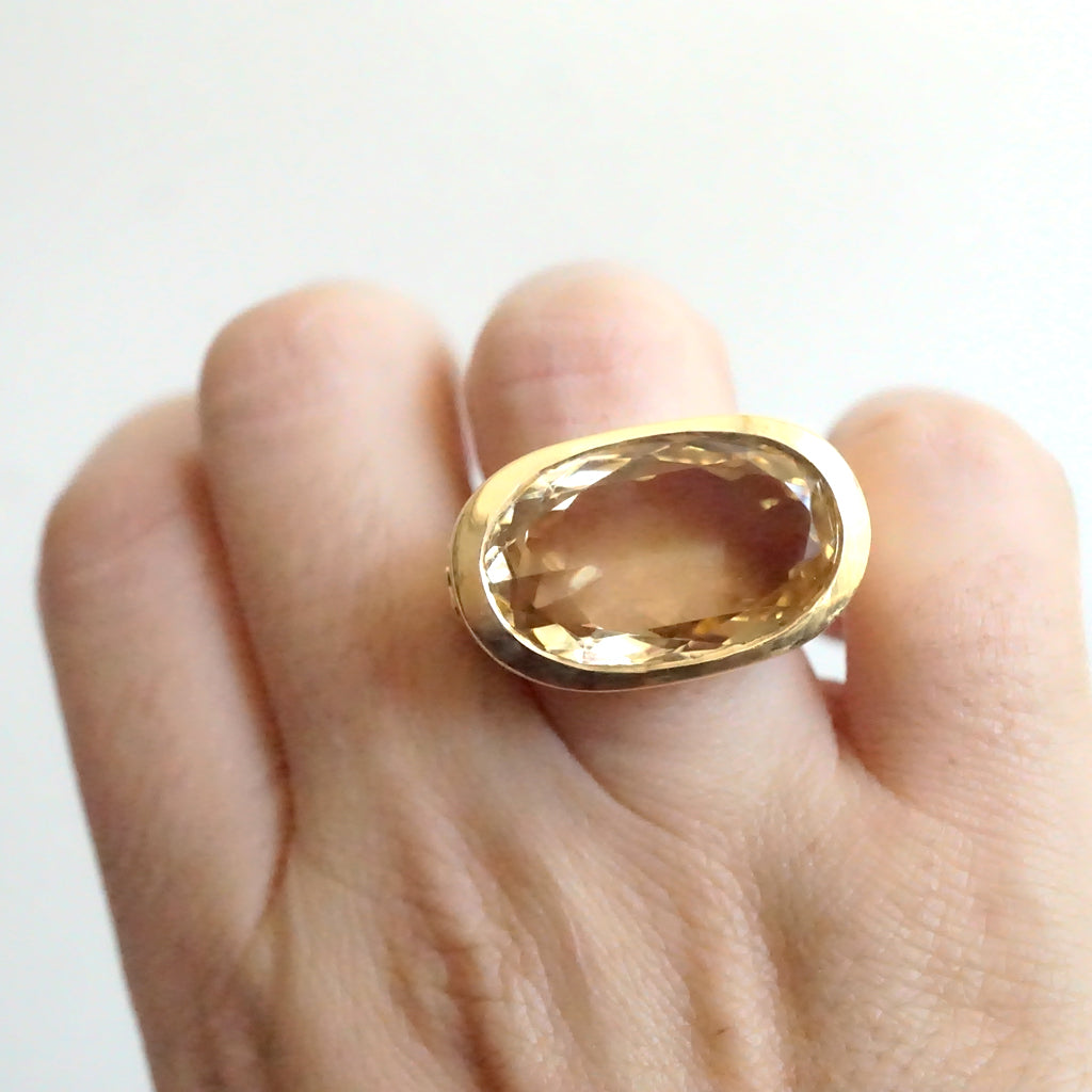 22ct Citrine Gold Ring