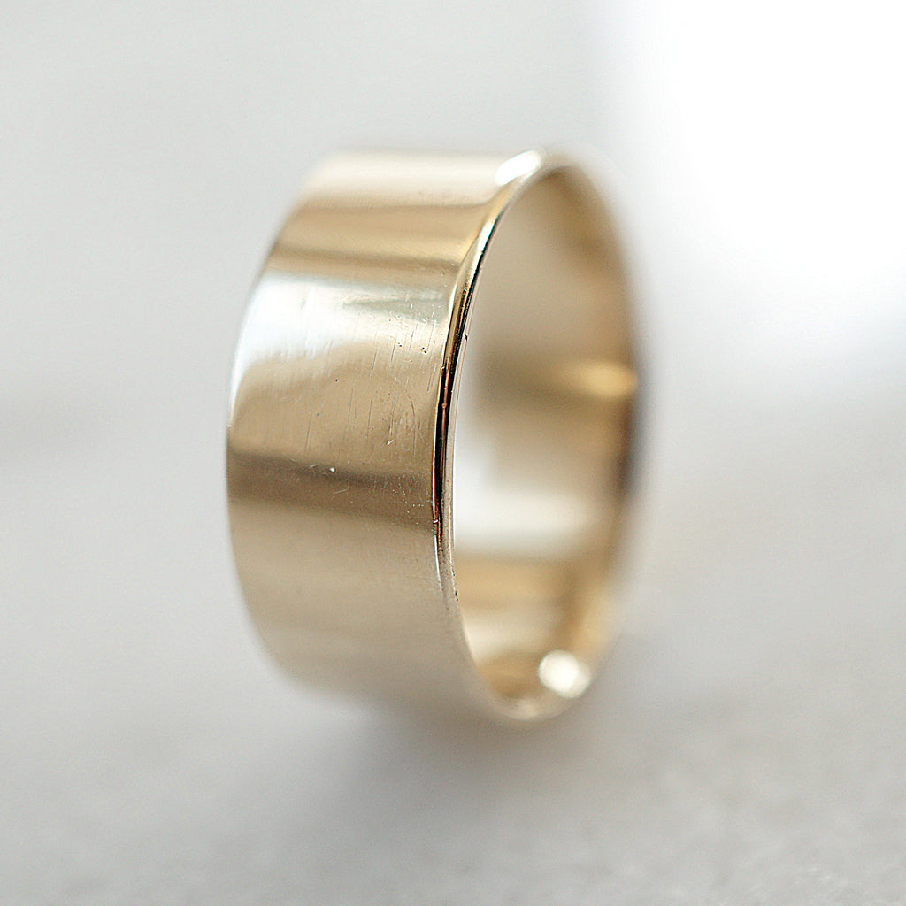 Gold flat band 7mm