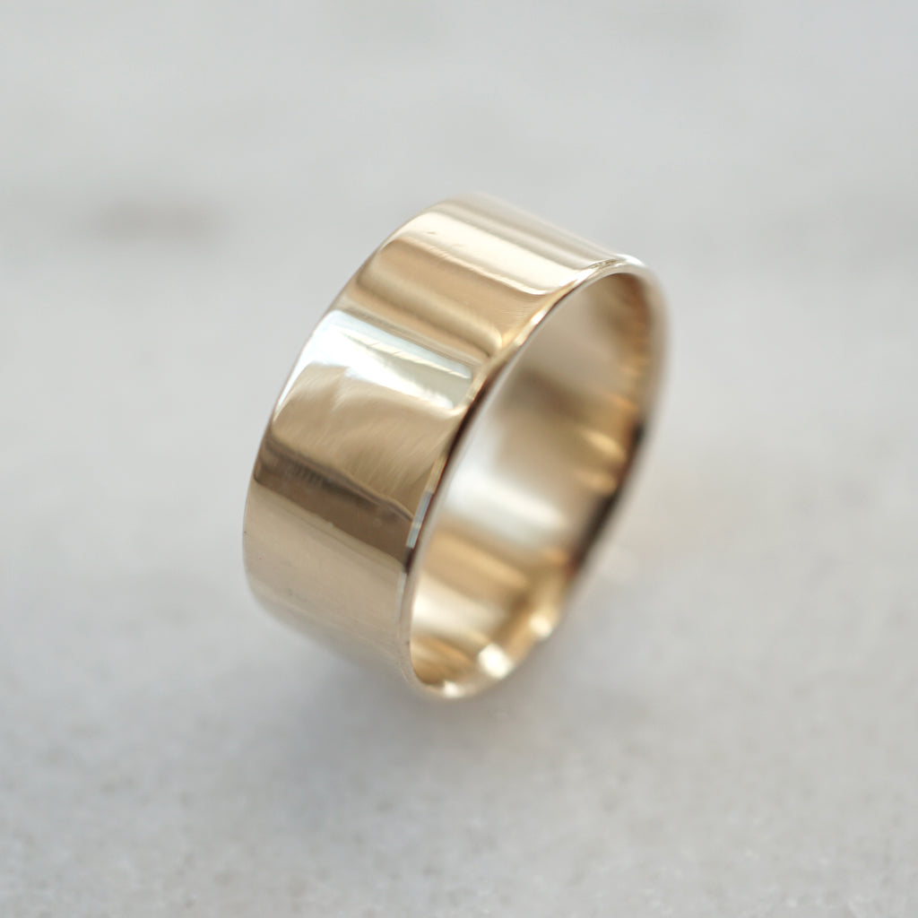 Gold flat band 7mm