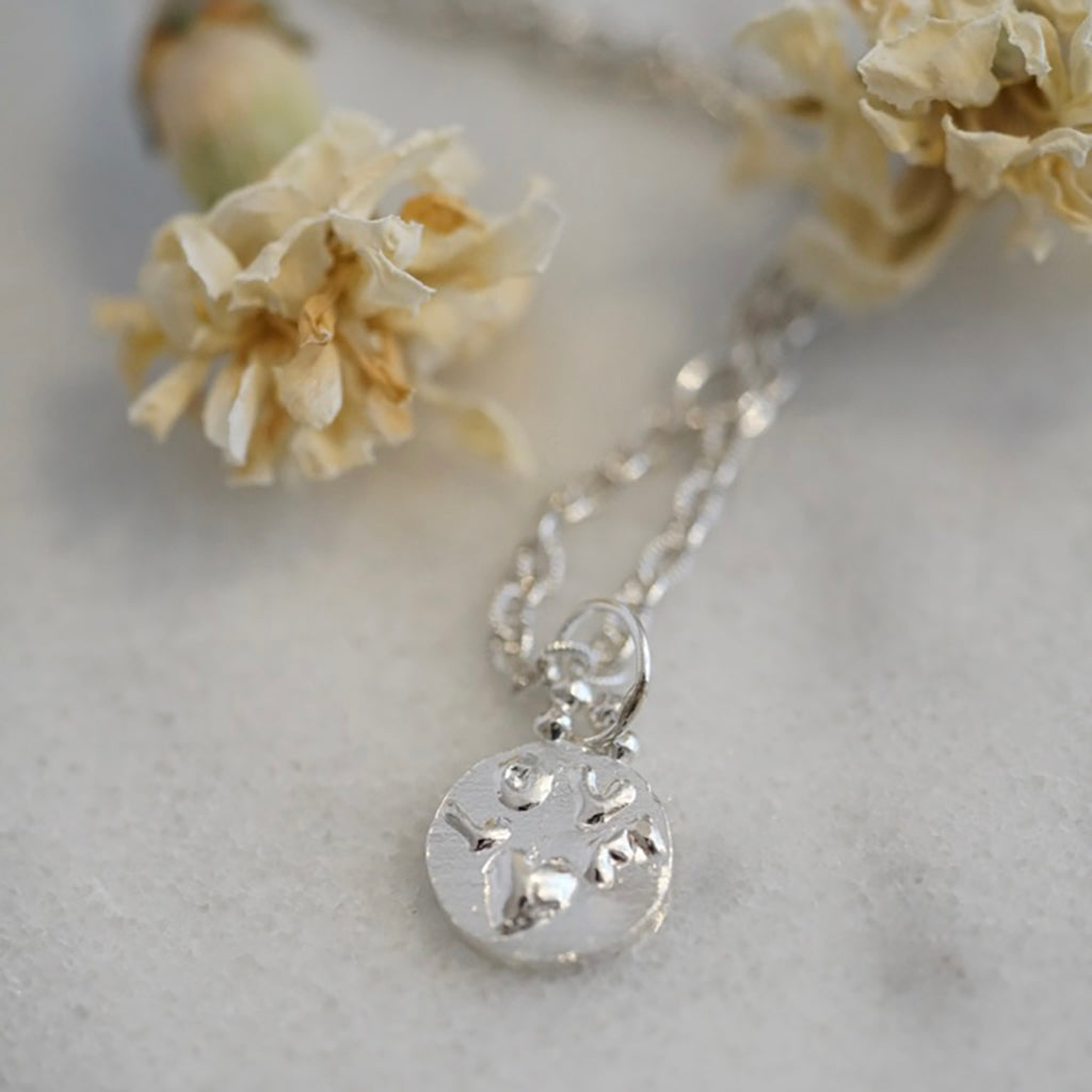 Love medallion necklace in silver
